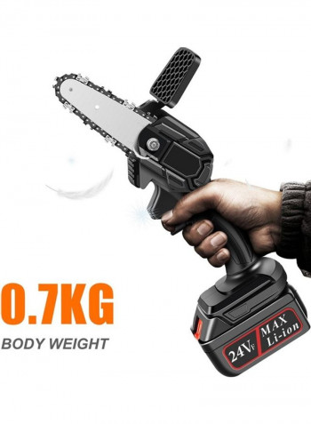 Mini Electric Portable Chainsaw Wood Cutter Black/Silver