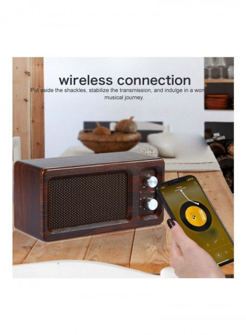 Portable Subwoofer Wooden Bluetooth 4.2 Speaker HPEDA00998501A Beige