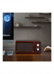 Portable Subwoofer Wooden Bluetooth 4.2 Speaker HPEDA00998501B Brown