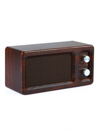 Portable Subwoofer Wooden Bluetooth 4.2 Speaker HPEDA00998501B Brown