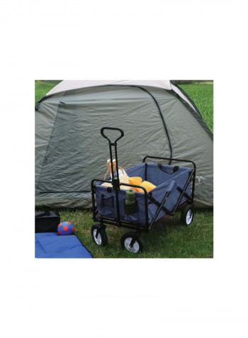 Foldable Outdoor Wagon Blue/Black 35.4x19.7x23.2inch