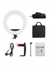 LED Photography Ring Light With Accessories 18inch White