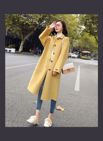 Solid Long Coat Yellow
