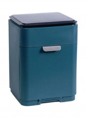 Multi-Layer Utensil Storage Drain Box Dark Blue 33x33x43cm