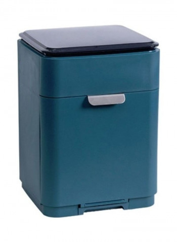 Multi-Layer Utensil Storage Drain Box Dark Blue 33x33x43cm