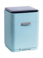 Multi-Layer Utensil Storage Drain Box Light Blue 33x33x43cm