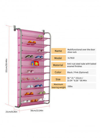 10-Tier Shoe Rack Set Multicolour
