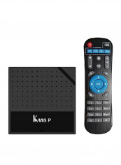 KM8P Airplay Miracast Android TV Box - EU Plug V2706 Black