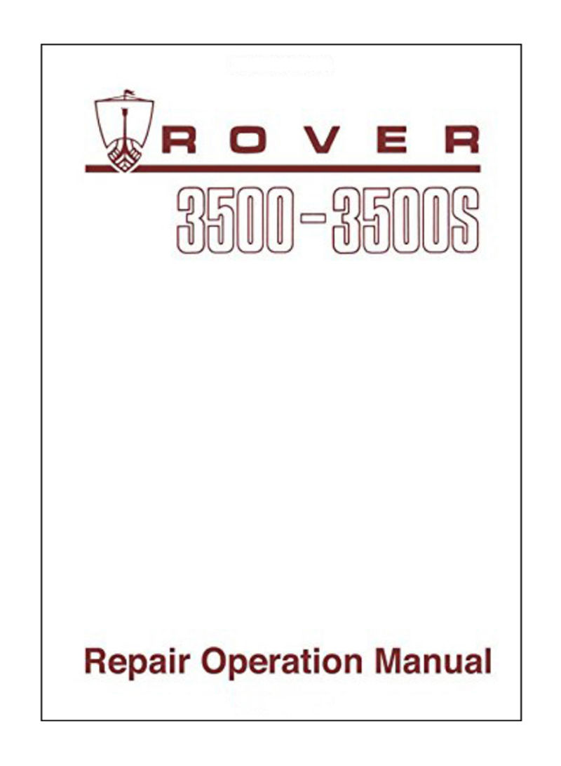 Rover 3500-3500S Repair Operation Manual Paperback
