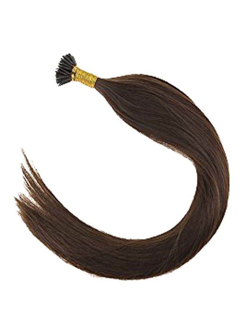 50-Strand Straight Hair Extension Brown 14inch
