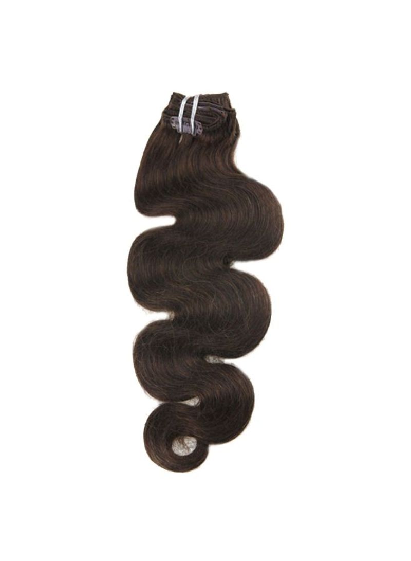 Pack Of 7 Wavy Hair Extension Brown 10inch
