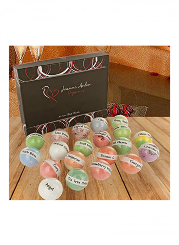 20-Piece Vegan Bath Bombs Gift Set Multicolour 20 x 3.5ounce