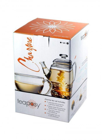 4-Piece Charme Tea Set Clear