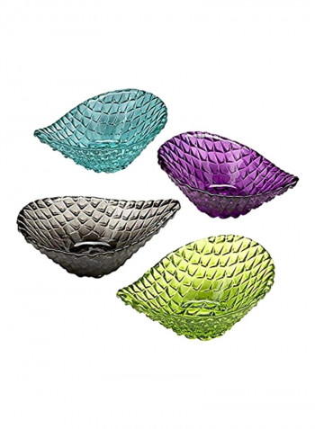 4-Piece Demi Bowl Set Multicolour 3.2x3.2x2inch