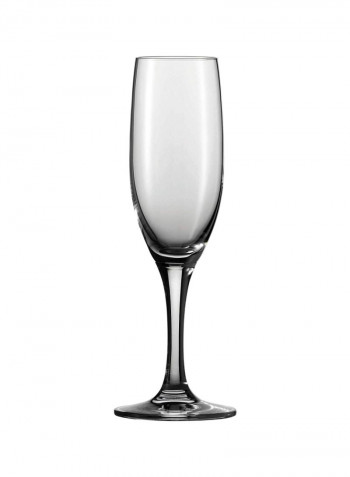 6-Piece Champagne Flute Glass Clear 8.2x2.8inch