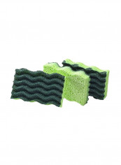 8-Piece Scrub Sponge Green 4.5x3inch