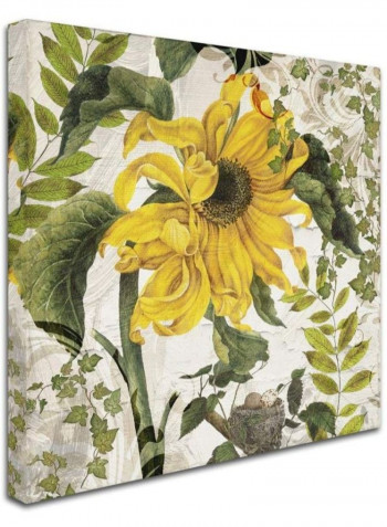 Carina II Canvas Wall Art Yellow/Green 14 x 14inch