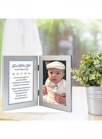 Baptism Gift For Baby Boy - Add Photo To Double Frame
