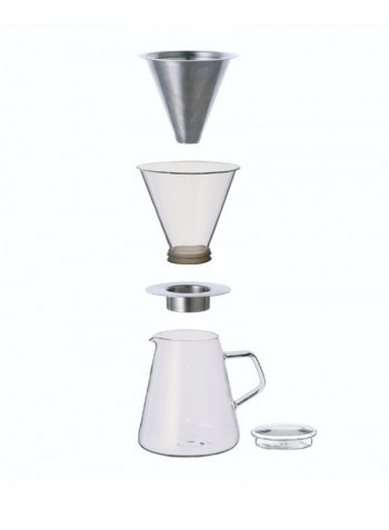 Carat Coffee Dripper And Pot Clear, Stainless Steel