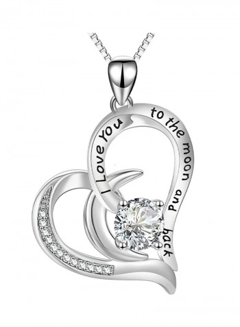 I Love You to The Moon and Back Heart Necklace