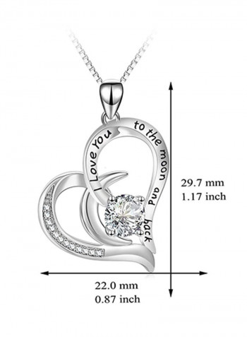 I Love You to The Moon and Back Heart Necklace
