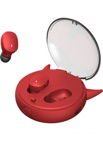I12 Bluetooth In-Ear Earphones With Charging Case Red