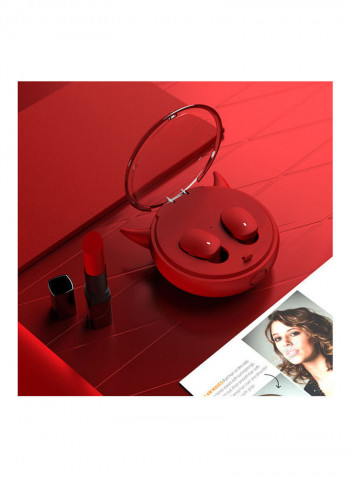 I12 Bluetooth In-Ear Earphones With Charging Case Red
