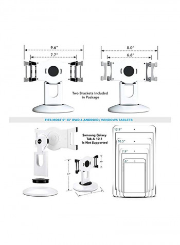 Rotating Tablet Stand White