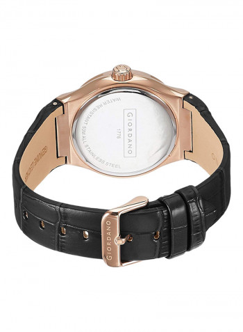 Men's Water Resistant Leather Analog Watch 1776 03
