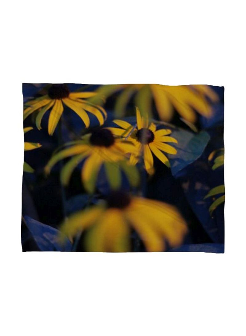 Leonidas Oxby Throw Blanket Polyester Blue/Yellow 60x50inch