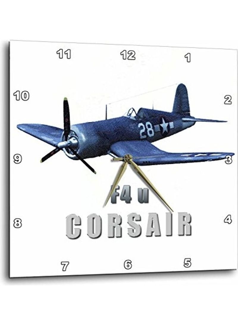Corsair Aircraft Wall Clock Multicolour 13x13inch