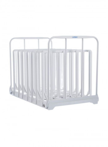 Adjustable Collapsible Container White 7.8x6.4x6.6inch