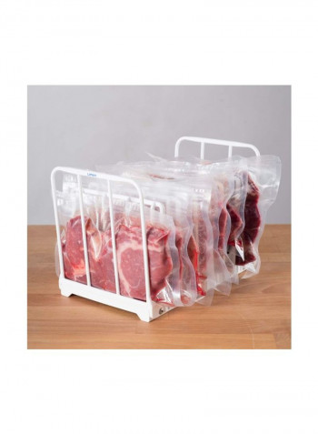 Adjustable Collapsible Container White 7.8x6.4x6.6inch