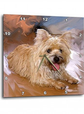 Cairn Terrier Wall Clock Multicolour 10x10inch