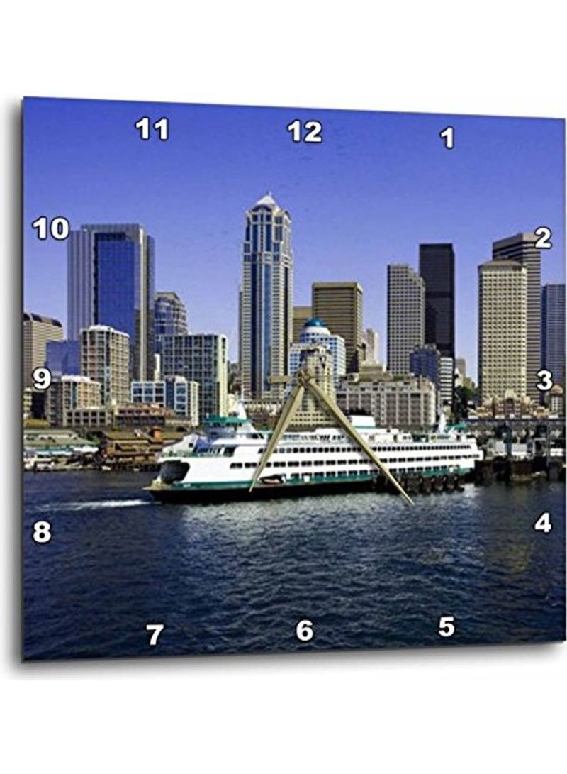 Seattle Ferry Wall Clock Multicolour 10 X 10inch