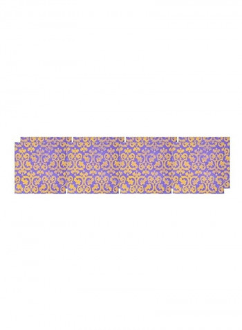 8-Piece Victorian Vintage Pattern Ceramic Tile Purple/Yellow
