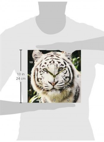 DPP 4845 1 LLC White Tiger Wall Clock Multicolour 10x10inch