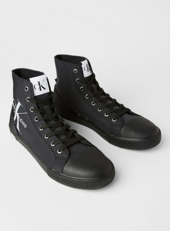 High-Top Logo Sneakers Black