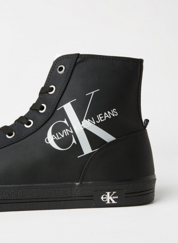 High-Top Logo Sneakers Black