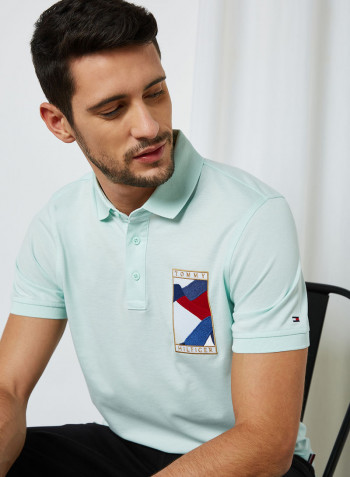 Icon Wavy Flag Polo Blue
