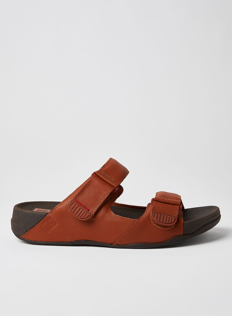 Velcro Sandals Dark Tan