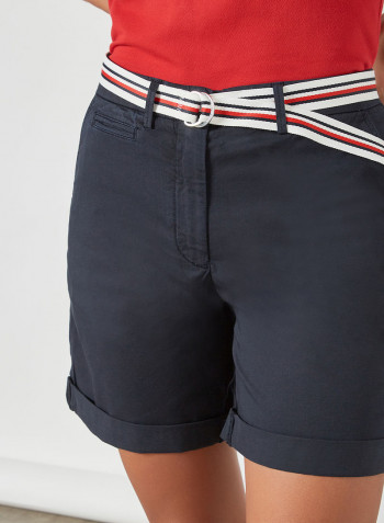 Cotton Blend Chino Shorts Desert Sky