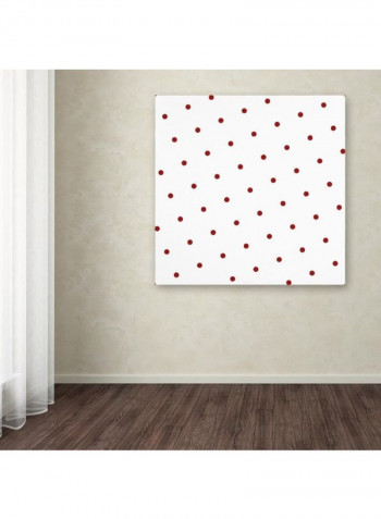 Group 05 B Canvas Wall Art White/Red 14 x 14inch