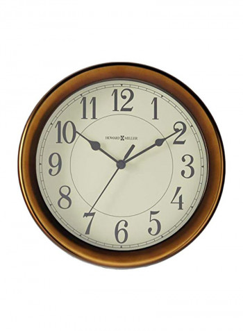 Virgo Wall Clock White/Brown/Black 8.5inch