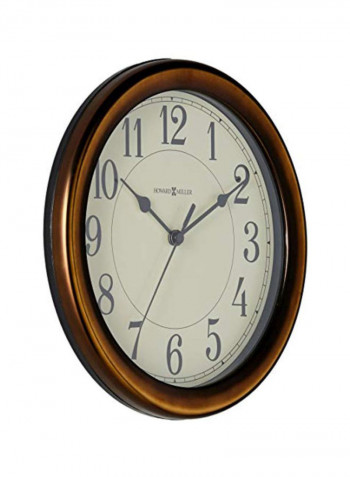 Virgo Wall Clock White/Brown/Black 8.5inch