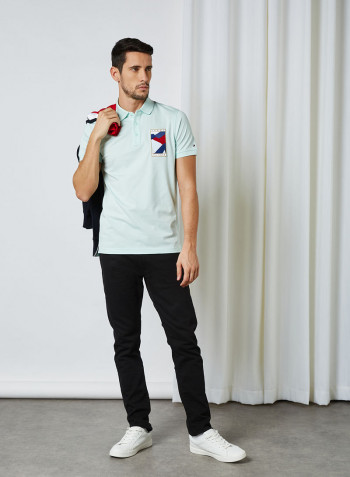 Icon Wavy Flag Polo Blue