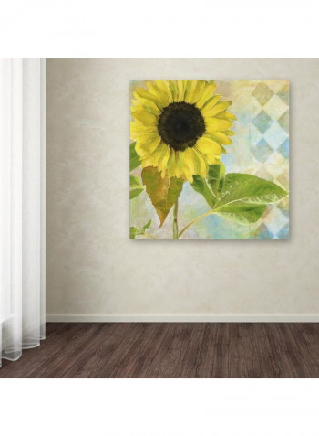 Soleil Ii Wooden Framed Wall Art Multicolour 11 x 11inch