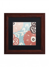 Umbrella Skies Iii Wooden Frame Wall Art Multicolour 11 x 11inch