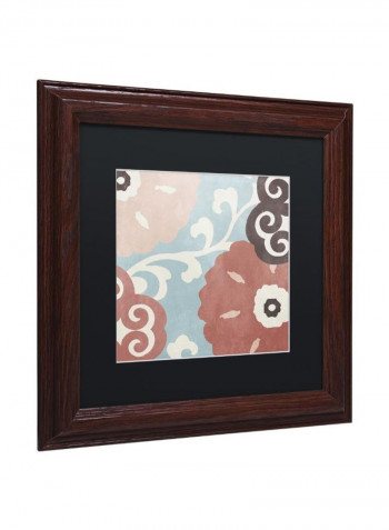 Umbrella Skies Iii Wooden Frame Wall Art Multicolour 11 x 11inch