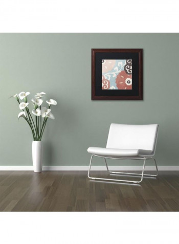 Umbrella Skies Iii Wooden Frame Wall Art Multicolour 11 x 11inch